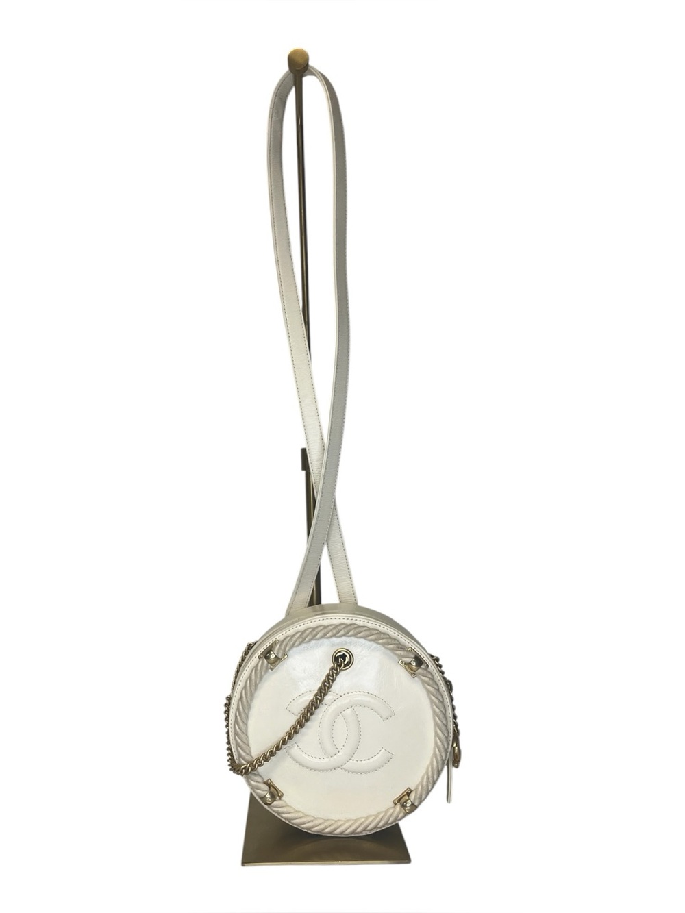 Chanel Small Leather 'En Vogue' Round Crossbody Bag, Limited Edition